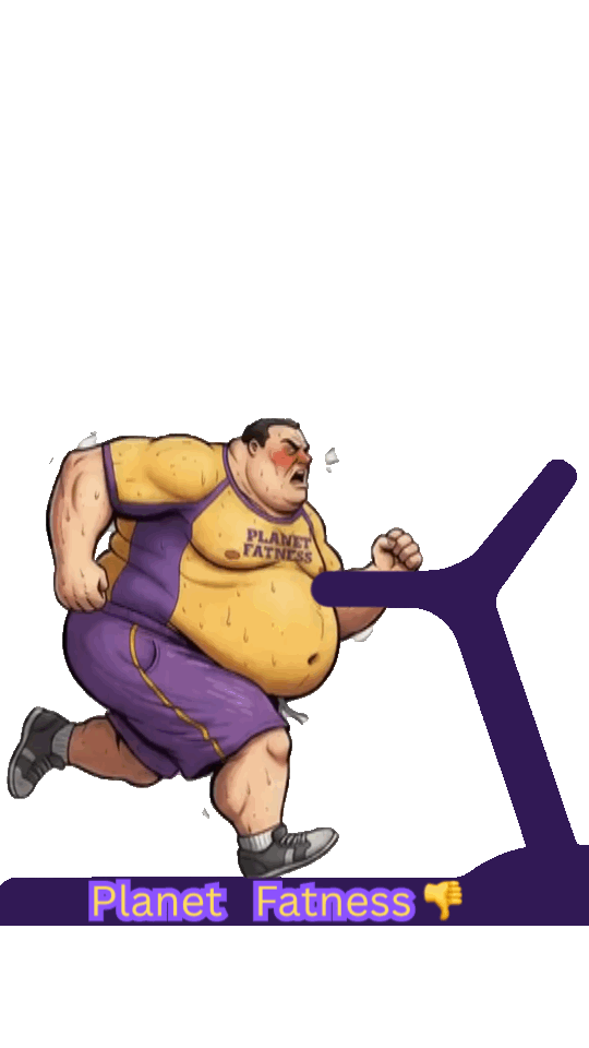 Planet Fatness Treadmill Scene